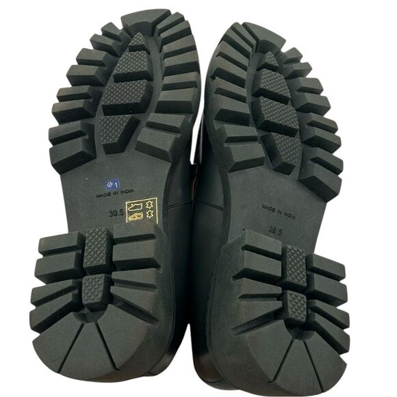 Free people Lyra lug sole dark green loafer size 39.5 - Picture 12 of 13